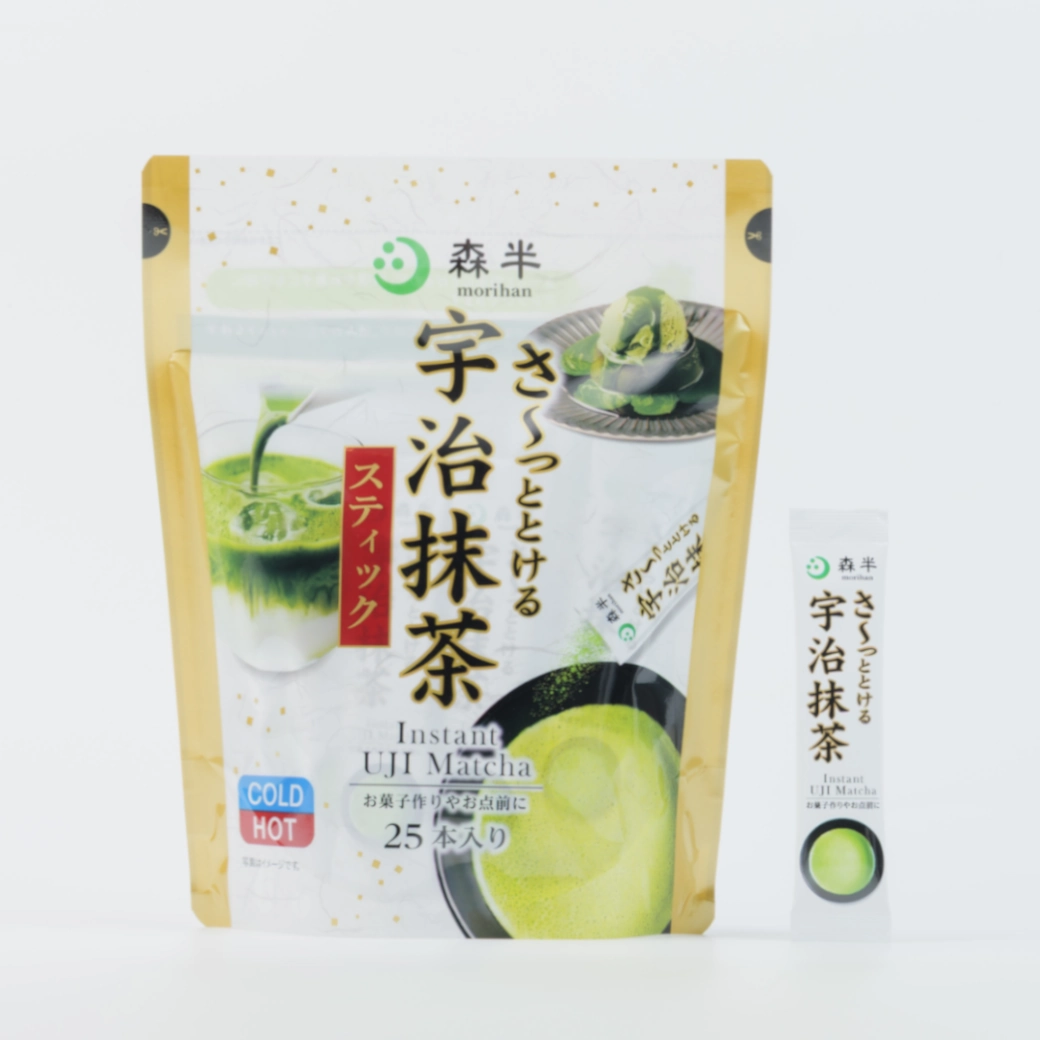 森半 父の日ギフトセットB [さ～っととける宇治抹茶スティック (25本入り)＆森半 オリジナル水出しボトル]
