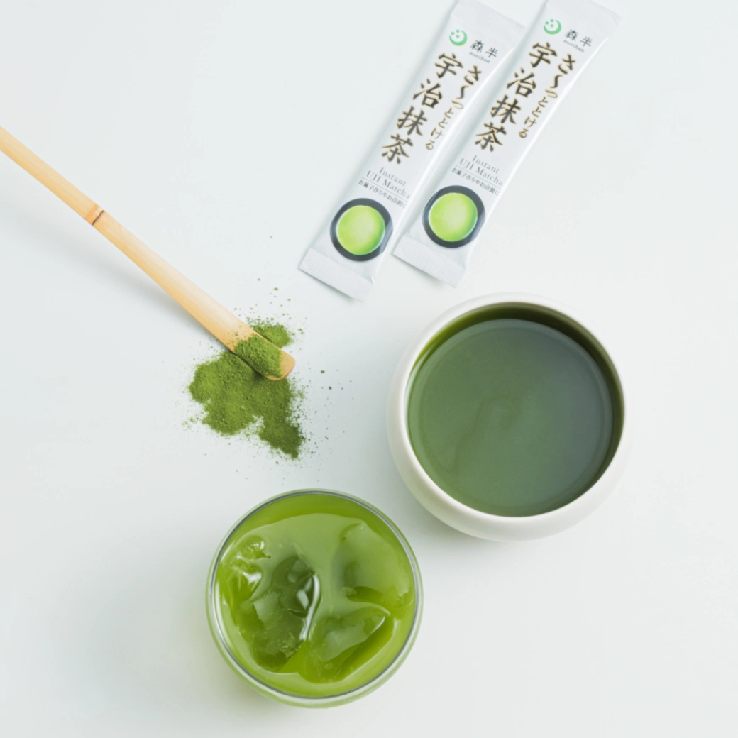 森半 父の日ギフトセットB [さ～っととける宇治抹茶スティック (25本入り)＆森半 オリジナル水出しボトル]