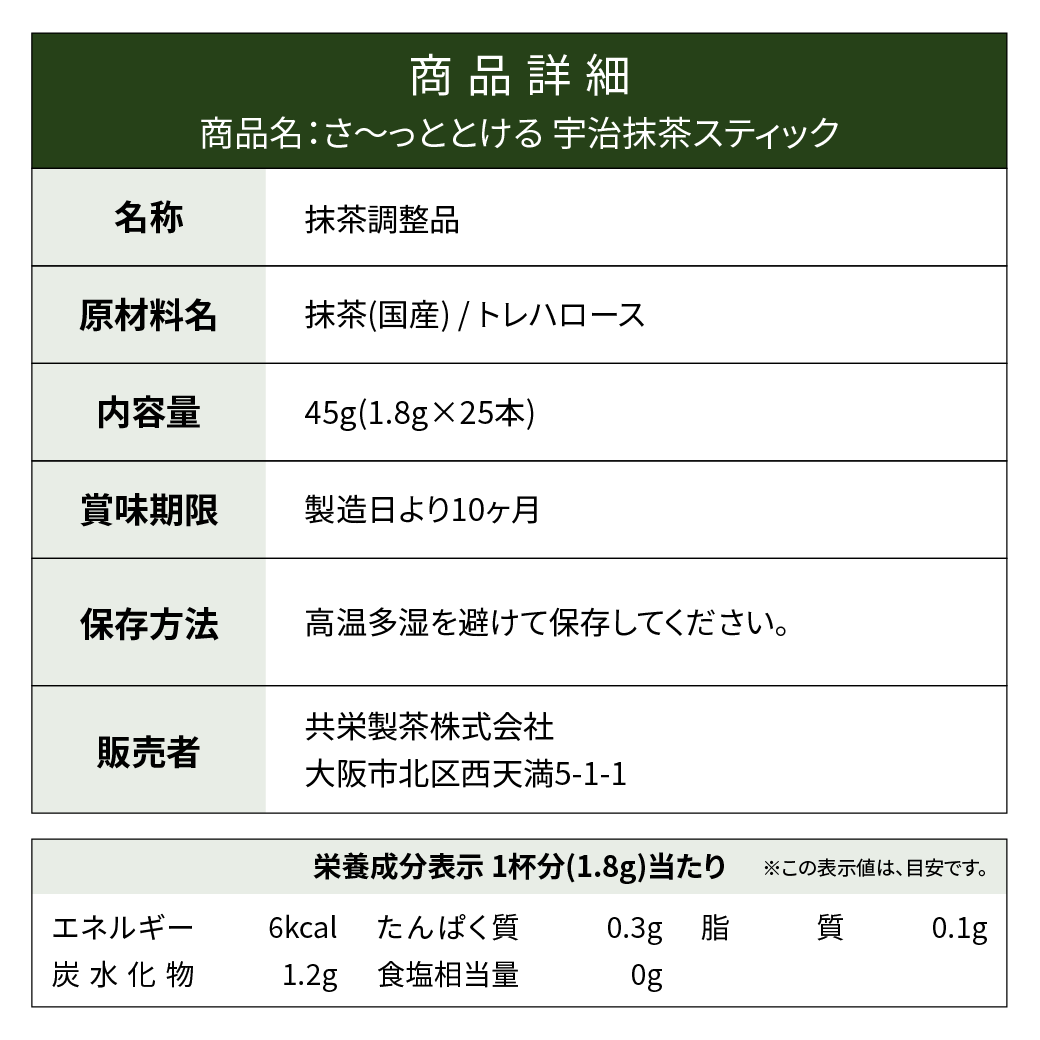 森半 父の日ギフトセットB [さ～っととける宇治抹茶スティック (25本