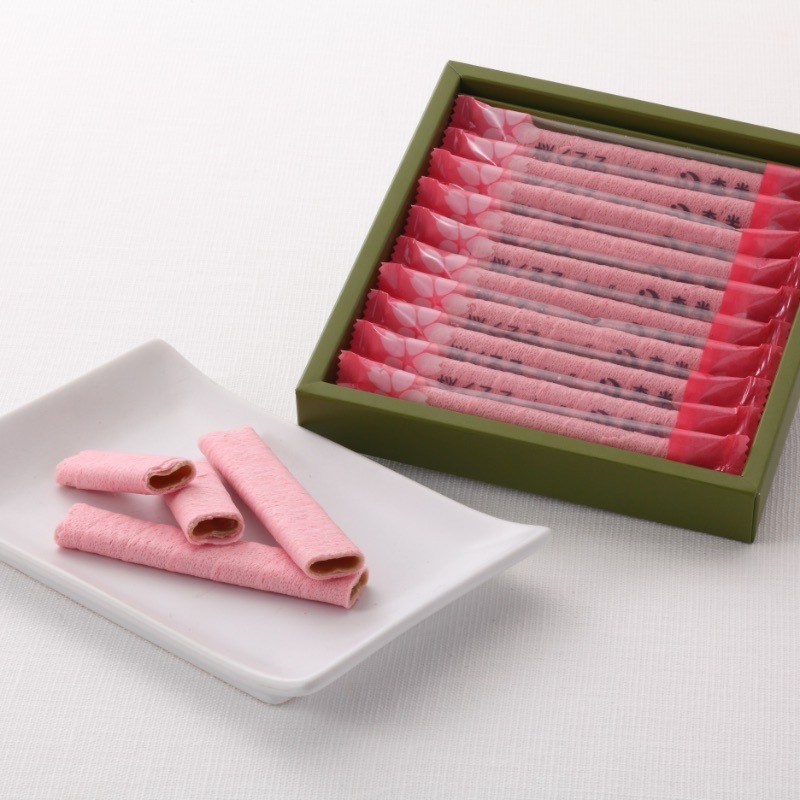 森半 薄焼きロールクレープ 桜くるる [10本入り]