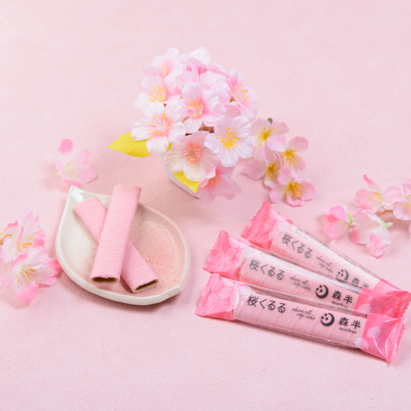 森半 薄焼きロールクレープ 桜くるる [10本入り]