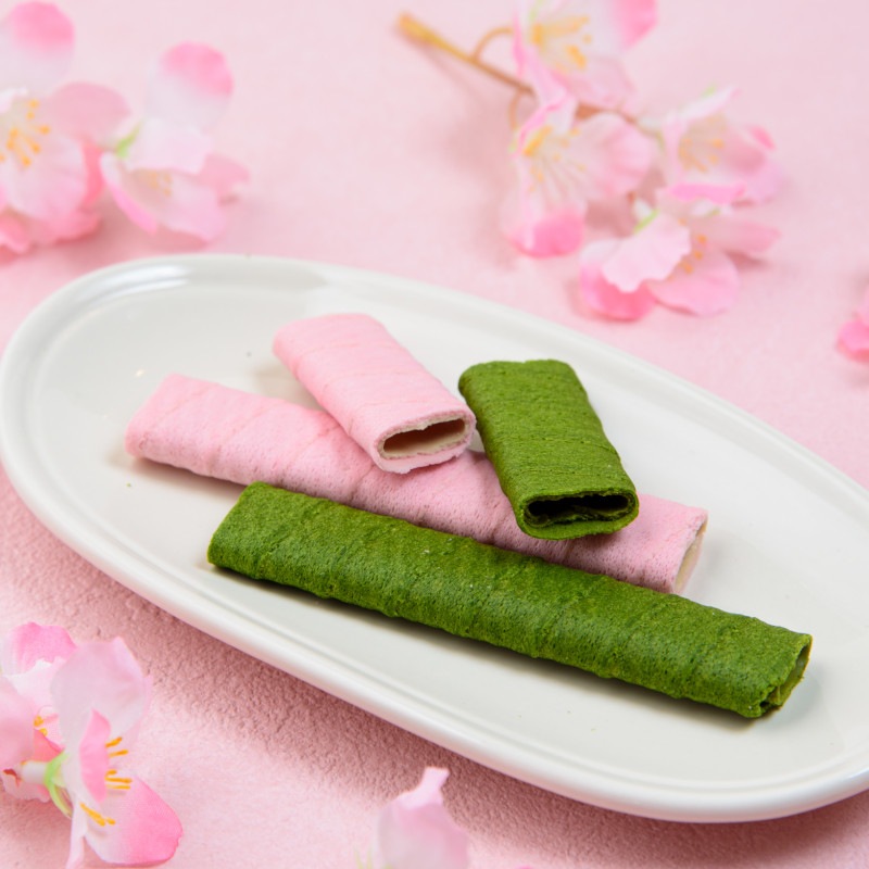 森半 薄焼きロールクレープ 桜＆抹茶くるるセット  [各10本入り]