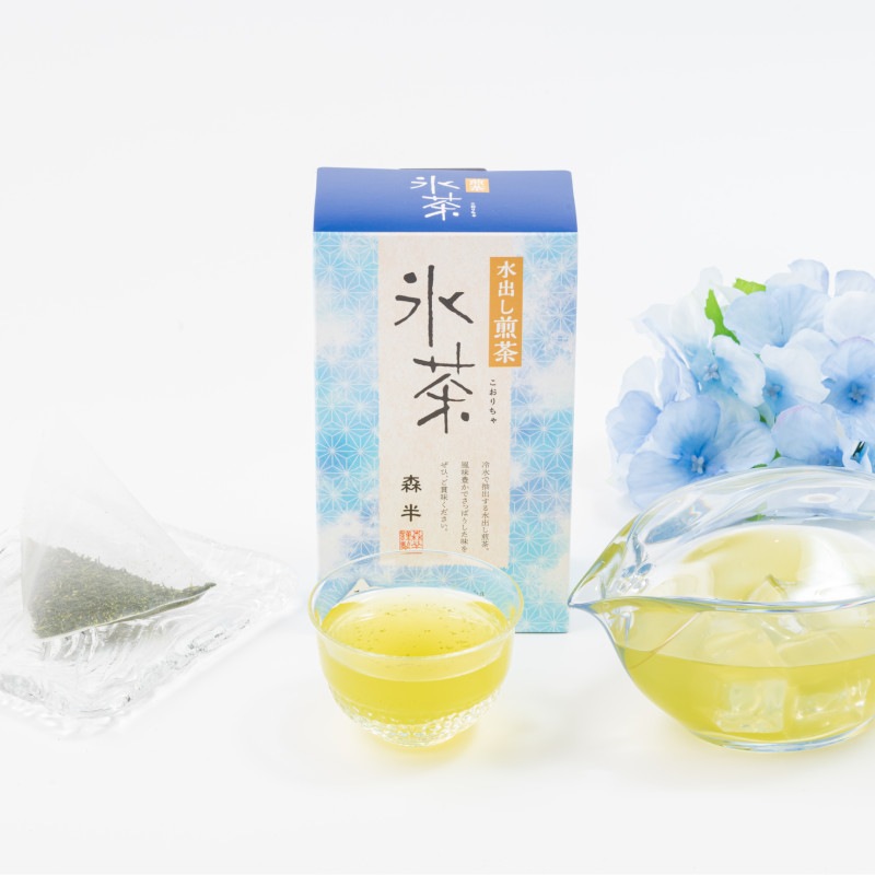 森半 氷茶(煎茶)・くず餅(白)詰め合わせ  [氷茶(煎茶) 10P入、くず餅(白)]