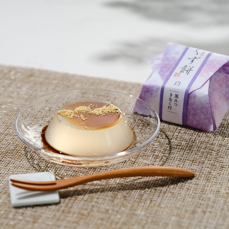 森半 氷茶(煎茶)・くず餅(白)詰め合わせ  [氷茶(煎茶) 10P入、くず餅(白)]