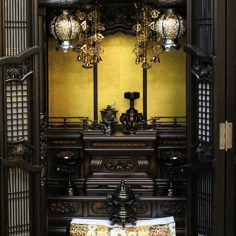 はじめてのお参り仏具一式セット 唐木仏壇床置きタイプ｜モダン仏壇