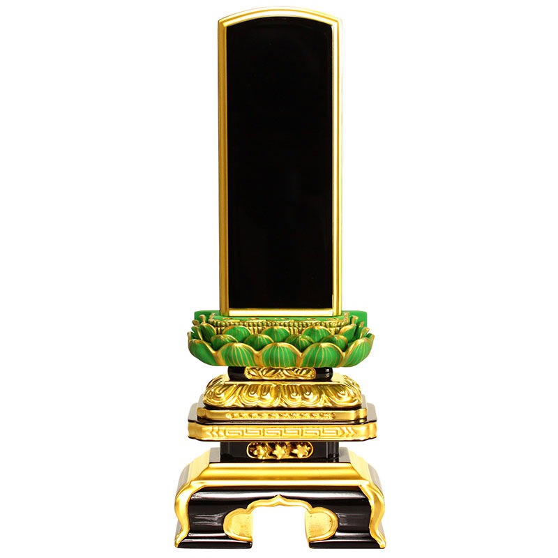 純面粉位牌 青吹蓮華 京型千倉座｜モダン仏壇、現代的な仏壇のもりきよ