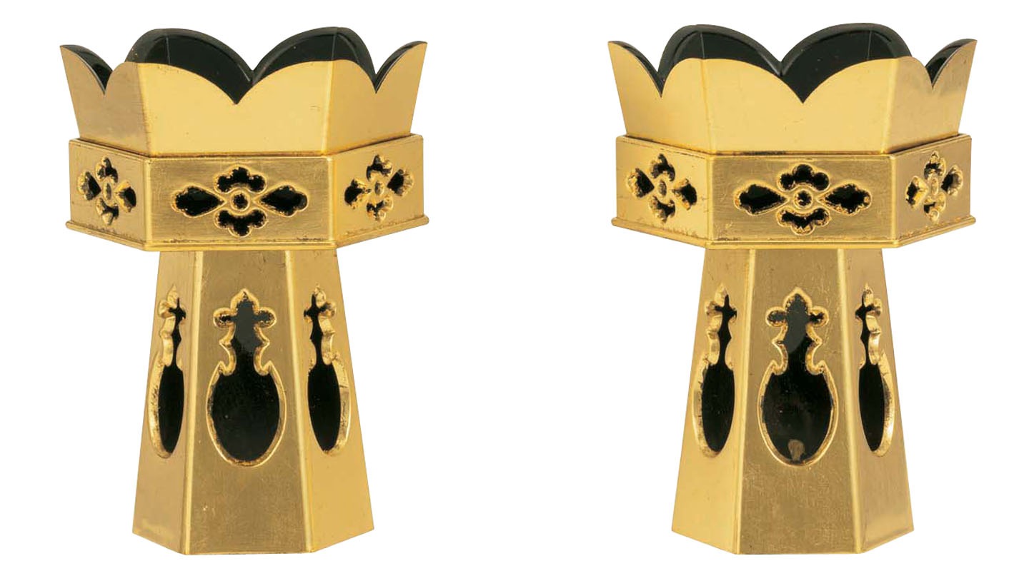 PC純金六角供花｜モダン仏壇、現代的な仏壇のもりきよ