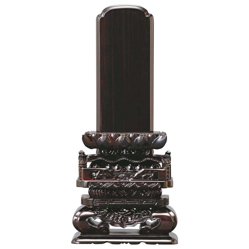 プレミアムセレクション】唐木位牌 切高欄 （黒檀・紫檀）【文字