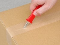 長谷川刃物　開封のこ　カイちゃん レッド　CANARY　DC-130-R|段ボールカッター・のこ|裁断用品