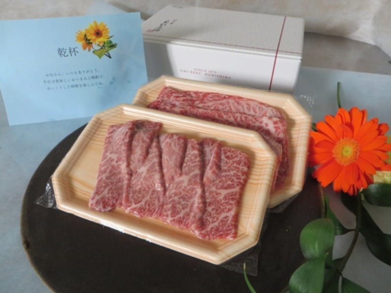 乾杯：近江牛焼肉・近江牛すき焼きしゃぶしゃぶ用　各100ｇ