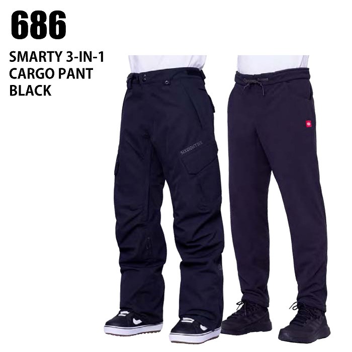 686 SIX EIGHT シックス エイト スノーボードカーゴパンツ 686 シックスエイトシックス ウェア SMARTY 3-IN-1 CARGO PANT