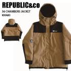 REPUBLIC&CO ��ѥ֥�å� ������ 36 CHAMBERS JACKET 22-23 KHAKI ��� �ѿ� ���� ���㥱�å� ���Ρ��ܡ��� �饤�ȥ�����