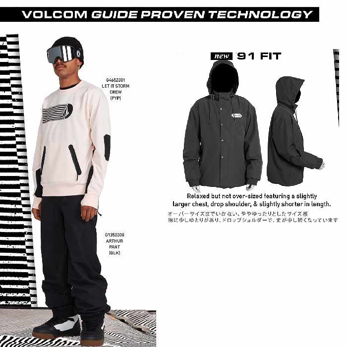 【VOLCOMボルコム　スノボウェア】LET IT STORM Lサイズ 楽天市場】24-25 VOLCOM/ボルコム L GORE-TEX jacket 着用説明