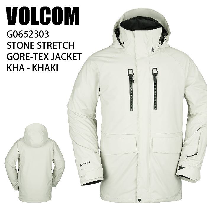 【VOLCOM ボルコム】スノーボードウェア ゴアテックス ホワイト メンズ VOLCOM ボルコム ウェア STONE STRETCH GORE-TEX JACKET 22-23