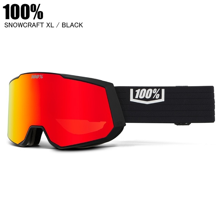 100% ワンハンドレッド SNOWCRAFT XL BLACK スノークラフトエックス