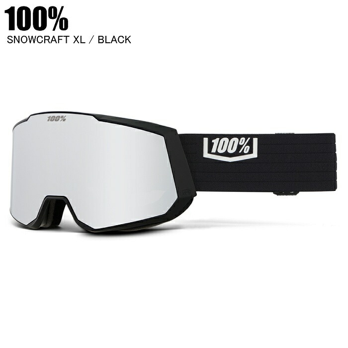 100%  ���ϥ�ɥ�å�  SNOWCRAFT XL BLACK  ���Ρ�����եȥ��å�������  MIRROR SILVER LENS    ���Ρ���������