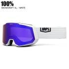 100%  ���ϥ�ɥ�å�  SNOWCRAFT XL WHITE  ���Ρ�����եȥ��å�������  MIRROR VIOLET LENS    ���Ρ���������