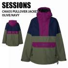 SESSIONS å  CHAOS PULLOVER JACKET 22-23 OLIVE/NAVY  㥱å Ρܡ