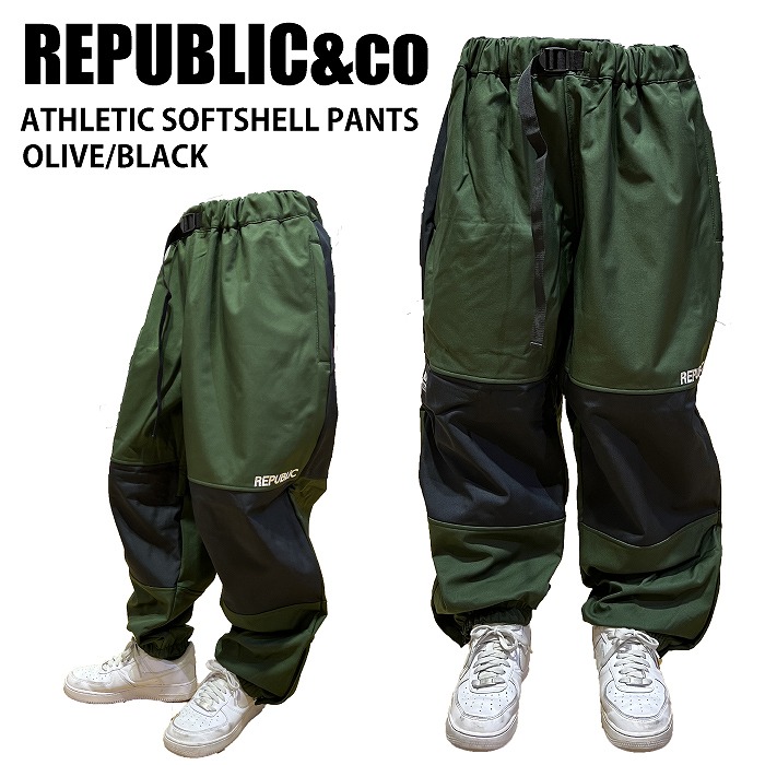 REPUBLIC&CO リパブリック ウェア ATHLETIC SOFTSHELL PT 23-24 OLIVE