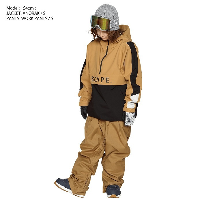 SCAPE エスケープ ウェア WORK PANTS 23-24 BEIGE UNISEX メンズ