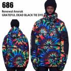 686 åȥå  RENEWAL INS ANORAK 23-24 GRATEFUL DEAD BLK TIE DYE  㥱å Ρܡ ϥ