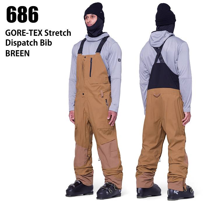 686 ���å��������ȥ��å��� ������ GORE-TEX STRETCH DISPATCH BIB 24-25 BREEN ��� �ѥ�� ���Ρ��ܡ��� �����ϥ�