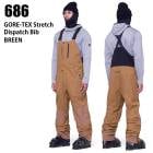 686 ���å��������ȥ��å��� ������ GORE-TEX STRETCH DISPATCH BIB 24-25 BREEN ��� �ѥ�� ���Ρ��ܡ��� �����ϥ�