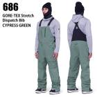 686 ���å��������ȥ��å��� ������ GORE-TEX STRETCH DISPATCH BIB 24-25 CYPRESS GREEN ��� �ѥ�� ���Ρ��ܡ��� �����ϥ�