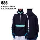 686 åȥå  WATERPROOF ANORAK 23-24 BLACK CLBK  㥱å Ρܡ 饤ȥ ϥ