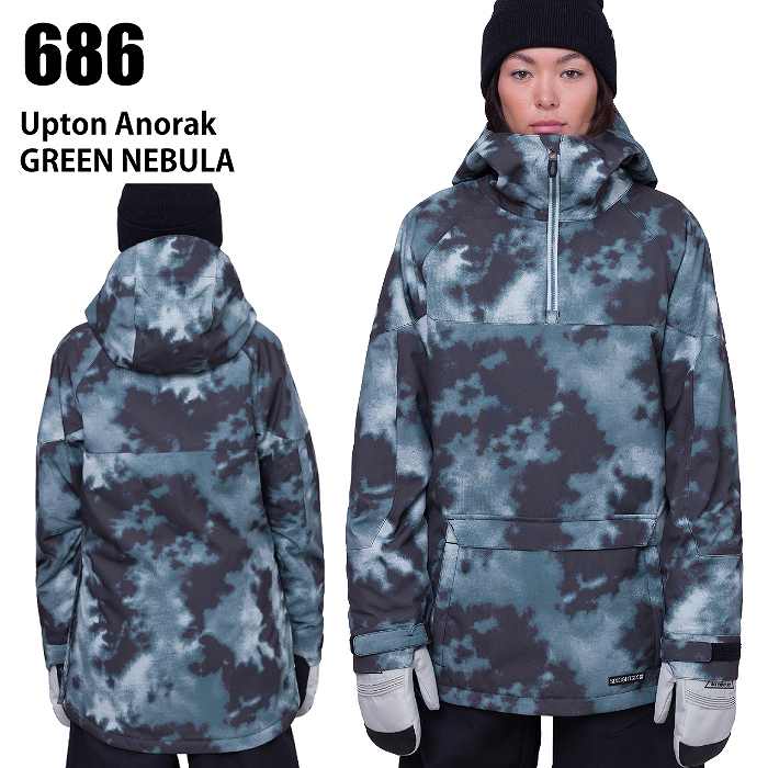 686 ���å��������ȥ��å��� ������ UPTON INS ANORAK 23-24 GREEN NEBULA ��ǥ����� ���㥱�å� ���Ρ��ܡ��� �����ϥ�