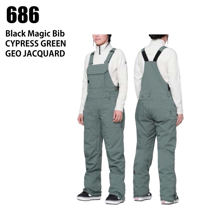 686 ���å��������ȥ��å��� ������ BLACK MAGIC INS BIB 23-24 CYPRESS GREEN GEO ��ǥ����� �ѥ�� ���Ρ��ܡ��� �����ϥ�