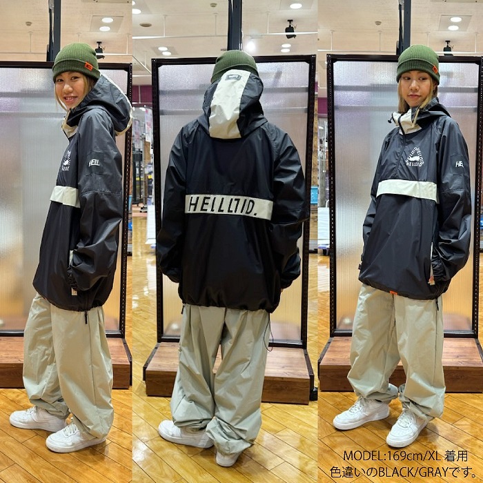 HELLOID ヘルロイド ウェア 22HEL-08 ANORAK RAGLAN 22-23 BLACK