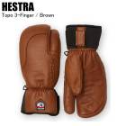 HESTRA  �إ��ȥ�  33872  Topo 3-Finger    Brown  �֥饦��  �إ��ȥ饰������  �쥶����������  �ȥꥬ����������