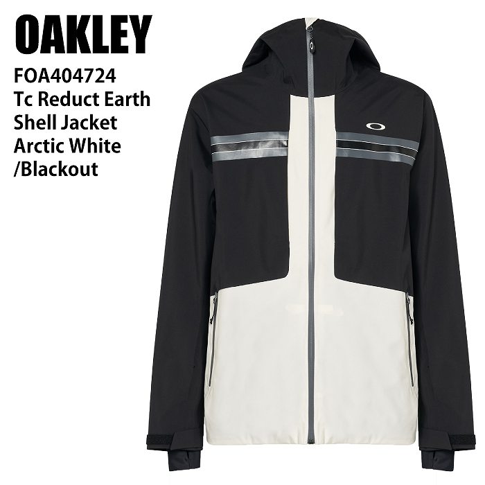 OAKLEY �������꡼ FOA404724 TC REDUCT EARTH SHELL JACKET WHTE/BLACK 23-24 �ܡ��ɥ����� ��� ���㥱�å� ������ ���Ρ��ܡ���