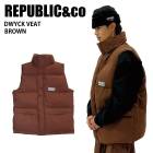 REPUBLIC&CO ѥ֥å DWYCK VEST Brown 24-25  ˥å ٥ Ρܡ ѥ 饤ȥ ɿ
