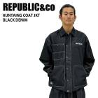 REPUBLIC&CO ѥ֥å HUNTAING COAT JACKET Black Denim 24-25  ˥å 㥱å Ρܡ 饤ȥ