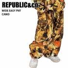 REPUBLIC&CO ��ѥ֥�å� WIDE EAZY PANTS Camo 24-25 ������ ��˥��å��� �ѥ�� ���Ρ��ܡ��� �饤�ȥ����� �ɿ�