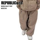 REPUBLIC&CO ��ѥ֥�å� WIDE EAZY PANTS Mocha 24-25 ������ ��˥��å��� �ѥ�� ���Ρ��ܡ��� �饤�ȥ����� �ɿ�