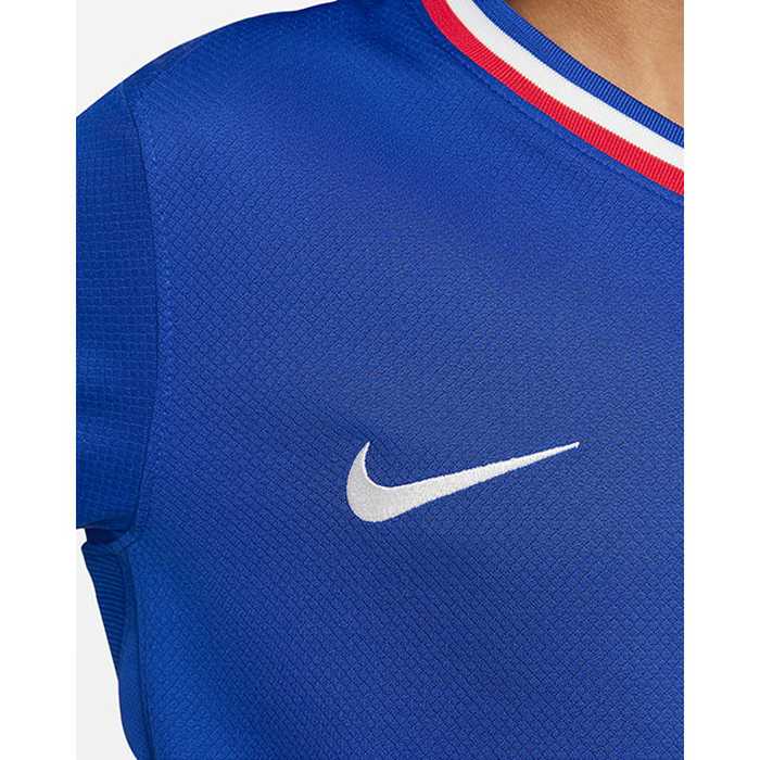 NIKE ナイキ ジュニア フランス代表 2024 ホーム 半袖レプリカユニフォーム FJ1583 452 ブライトブルー×ユニバーシティレッド サッカー ウェアその他 NIKE ナイキ ジュニア フランス代表 2024 ホーム 半袖レプリカ