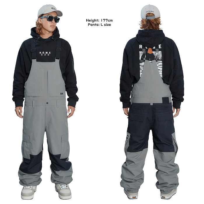 ROME ローム BAGGY CARGO BIB PANTS STONE GRAY 24-25 ウエア メンズ