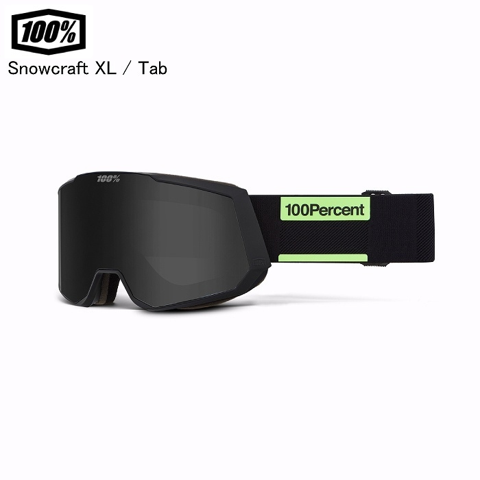 100% ワンハンドレッド　スノーゴーグル ブラック/ターコイズ 100% ワンハンドレッド SNOWCRAFT XL ASIA FIT スノークラフト