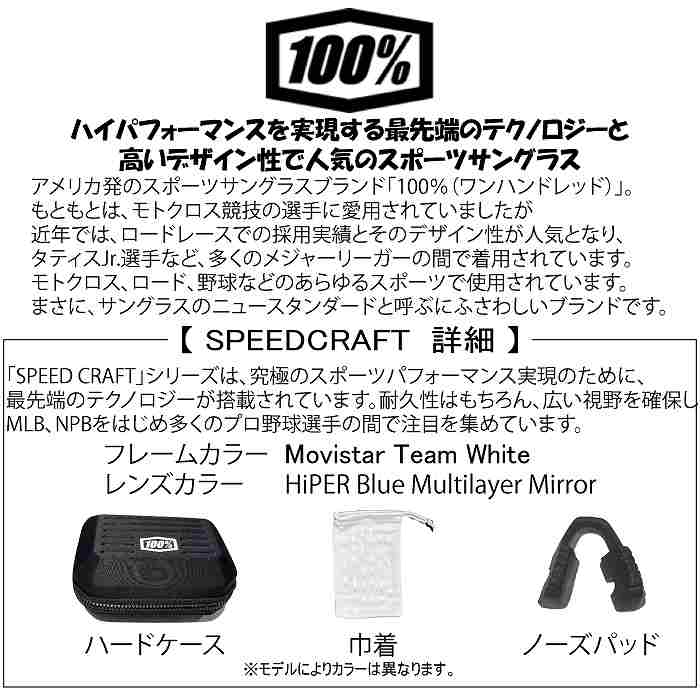 100％ スピードクラフト　（モビスター） 100% ワンハンドレッド SPEEDCRAFT スピードクラフト Movistar