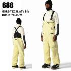 686 ���å��������ȥ��å��� M3WN217 GORE-TEX 3L ATV BIB DUSTY YELLOW 24-25 ������ ��� �ӥ� �ѥ�� ���� �����ϥ�