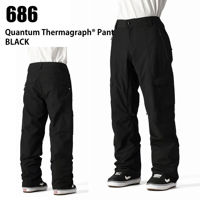 686 シックスエイトシックス M2W208 QUANTUM THERMAGRAPH PANT BLACK 24-25 ウエア メンズ パンツ ロクハチ 686 シックスエイトシックス M2W208 QUANTUM THERMAGRAPH PANT BLACK