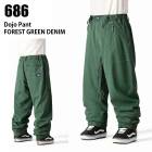 686 ���å��������ȥ��å��� M4WN225 DOJO PANT FOREST GREEN DENIM 24-25 ������ ��� �ѥ�� �����ϥ�