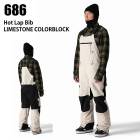 686 ���å��������ȥ��å��� M2W211 HOT LAP INSULATED BIB LIMESTONE COLORBLOCK 24-25 ������ ��� �ӥ� �ѥ�� �����ϥ�