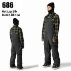 686 ���å��������ȥ��å��� M2W211 HOT LAP INSULATED BIB BLACK DENIM 24-25 ������ ��� �ӥ� �ѥ�� �����ϥ�