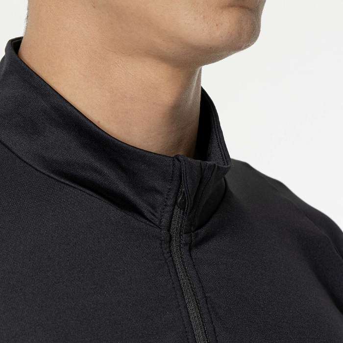 MIZUNO ミズノ ストレッチフリースシャツ ハーフジップ(ブラック