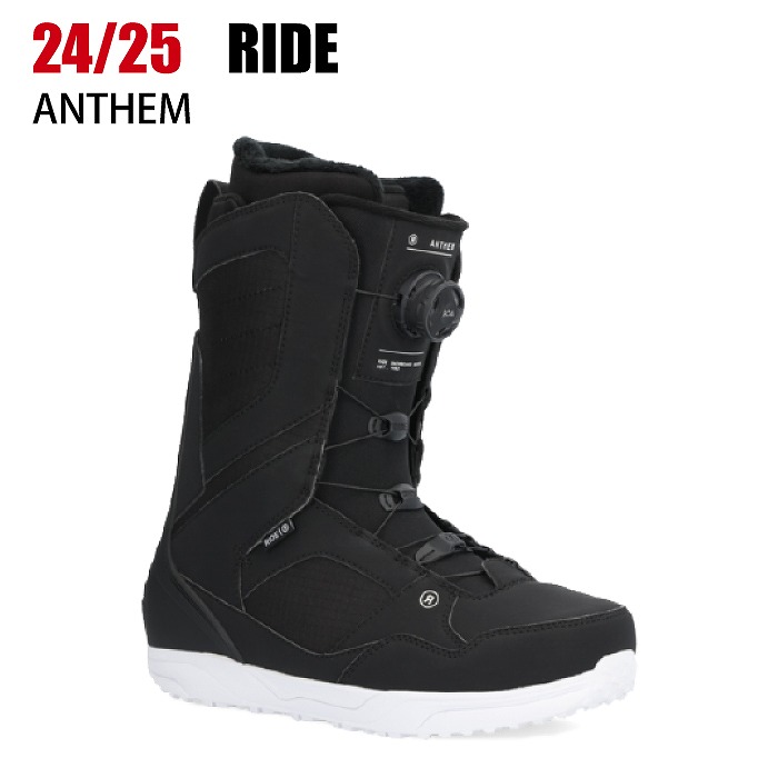 ANTHEMアンセム ダイヤル 装着 スノボブーツ 2025 RIDE ライド ANTHEM アンセム BLACK 24-25 BOA スノーボード