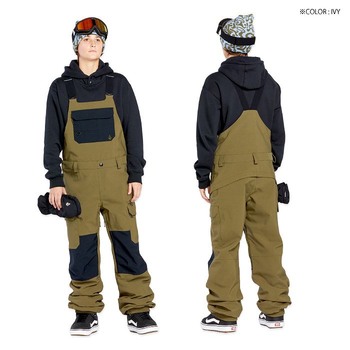 VOLCOM ボルコム CRESTON 3D STRETCH BIB OVERALL BLK 24-25